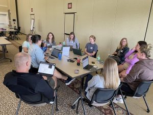 Educators gather Aug. 5 at Central Rivers Area Education Agency in Cedar Falls for EngCamp hosted by ICTE.